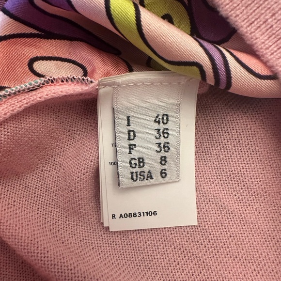 Boutique Moschino Graphic Logo Sleeveless Knit Top | Pink | Size S - Picture 5 of 7